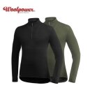 Zip Turtleneck 200 Ullfrotté / Woolpower noir & vert