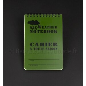 Carnet tout temps étanche